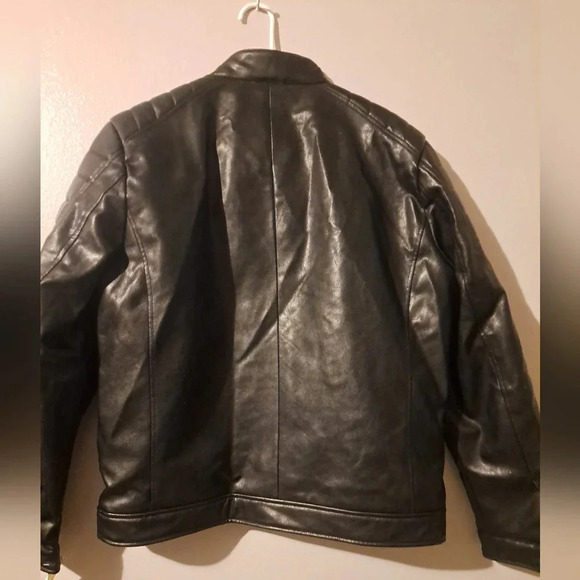 DKNY Mixed Media Quilted Racer Men's Jacket - Picture 3 of 8